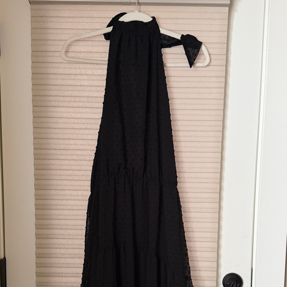 Black halter dress